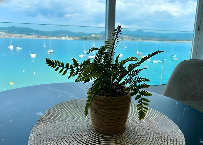 Holibai, Meiga, Apto Moderno, Vistas Al Mar Y Playa Cerca, Appartamento Baiona